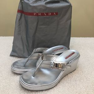 PRADA WEDGE SANDALS